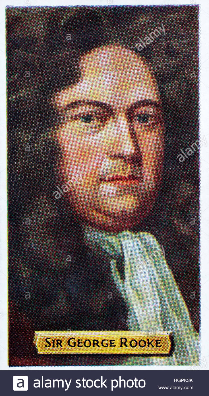 Sir George Rooke 1650 – 1709 , Seventeenth century British Admiral of the Fleet Stock Photo