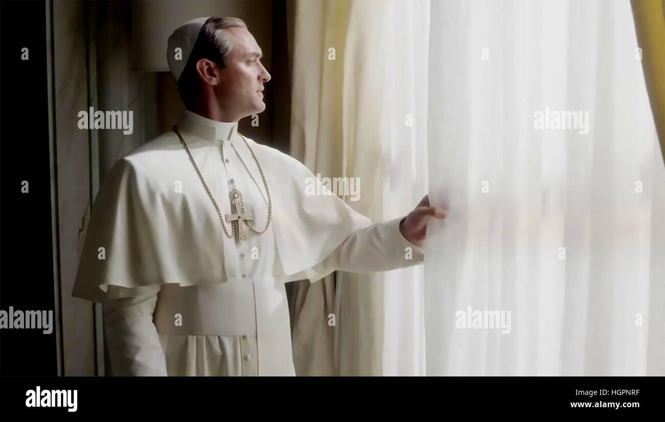 THE YOUNG POPE Freemantle Media TV series with Jude Law as Pope Pius XIII  Stock Photo - Alamy