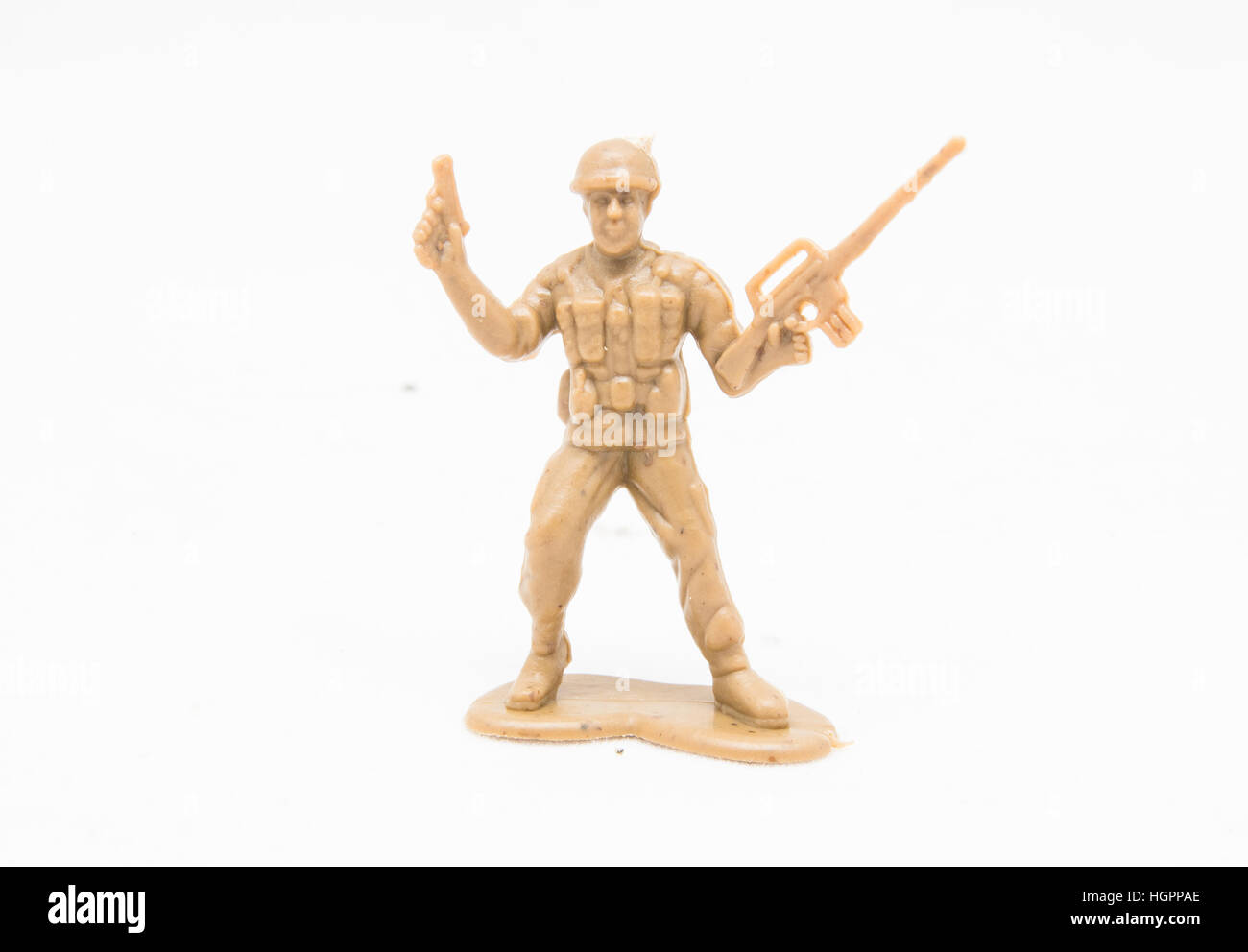 Plastic toy soldier Stock Photo