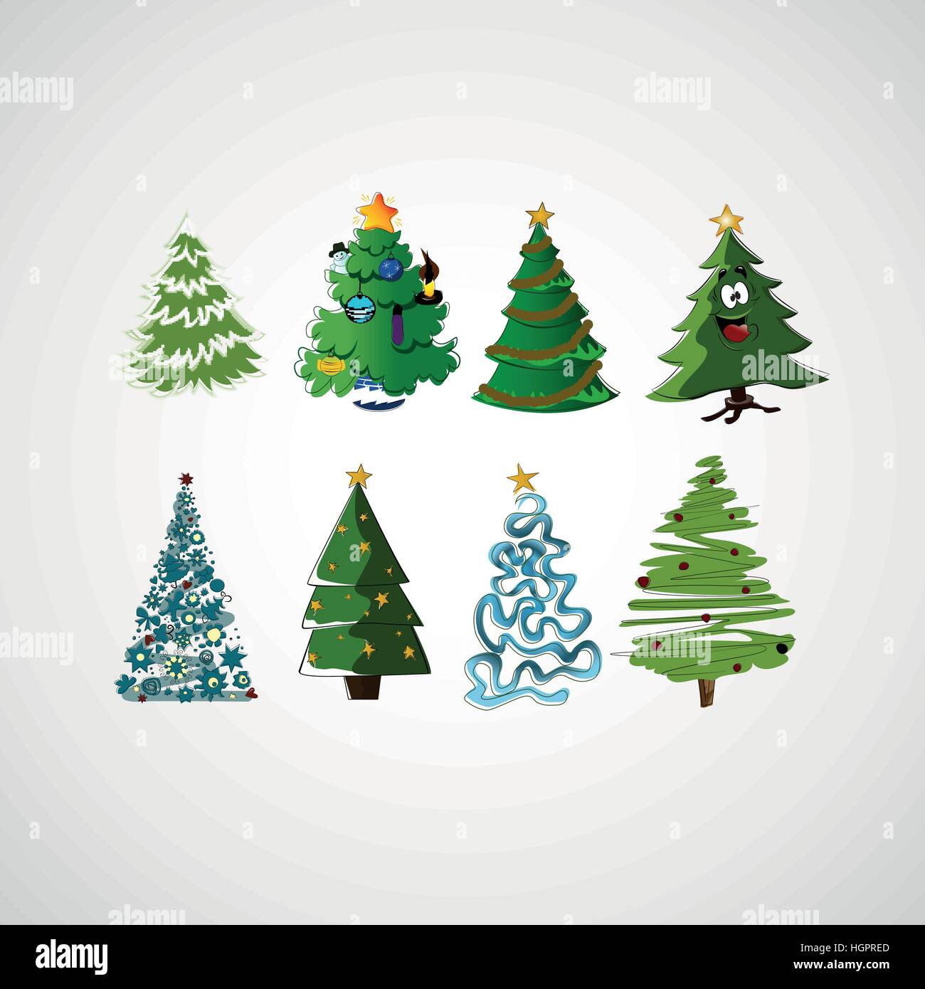 Tree Vector Light Set of vector trees on a light background Stock Vector Image & Art - Alamy