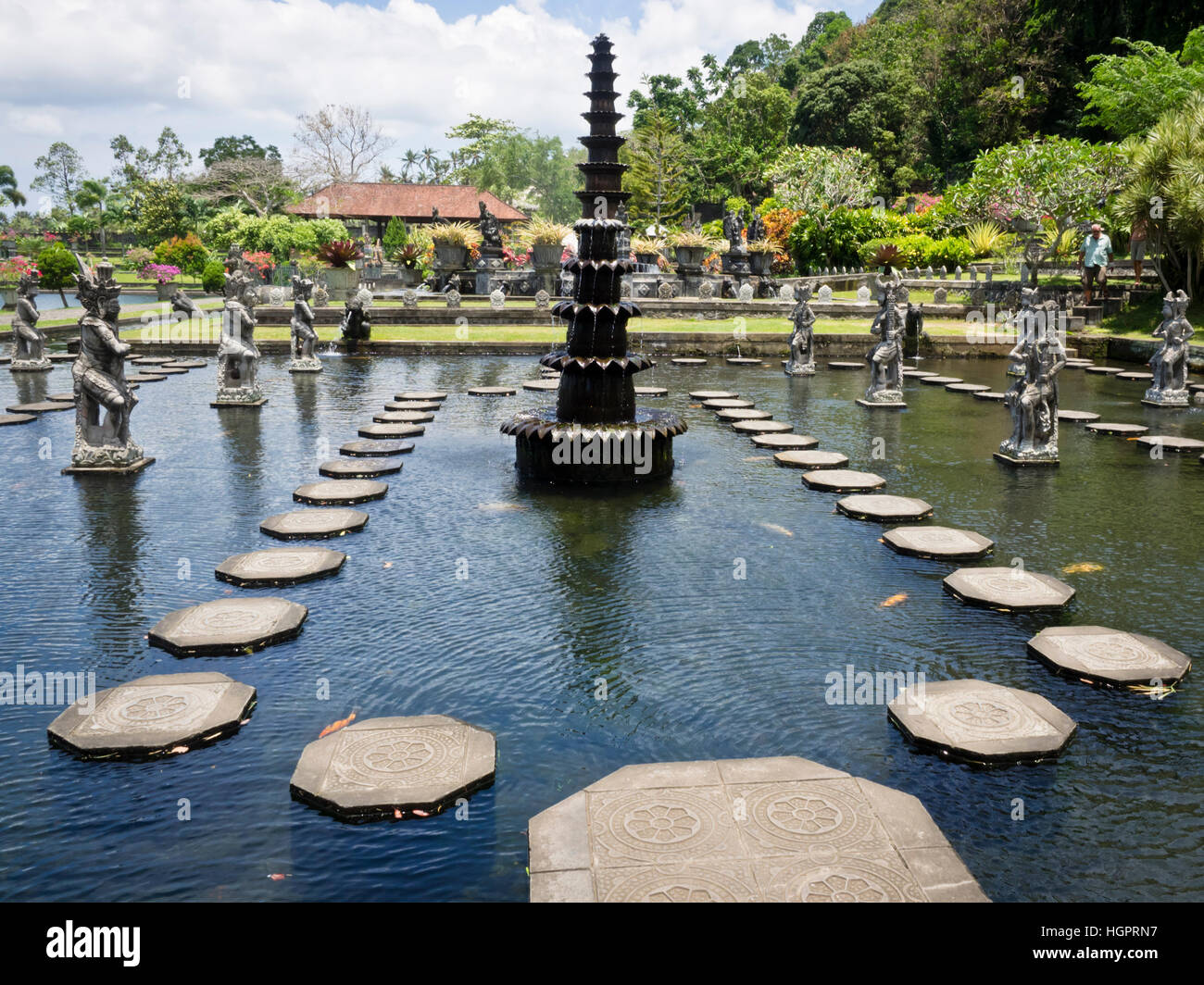 Taman Tirta Gangga Wasserpalast von Karangasem nördlich von Amlapura auf Bali Stock Photo