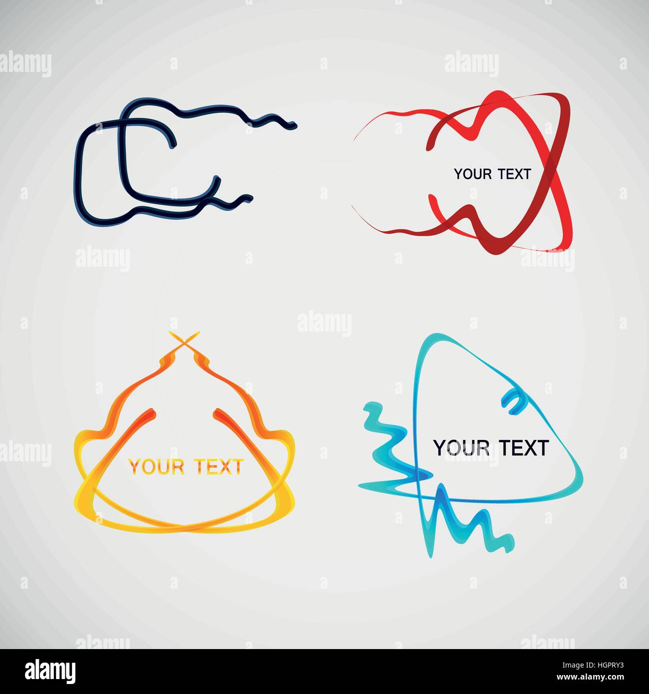 Flat vector line dialog design color elements Stock Vector Image & Art ...