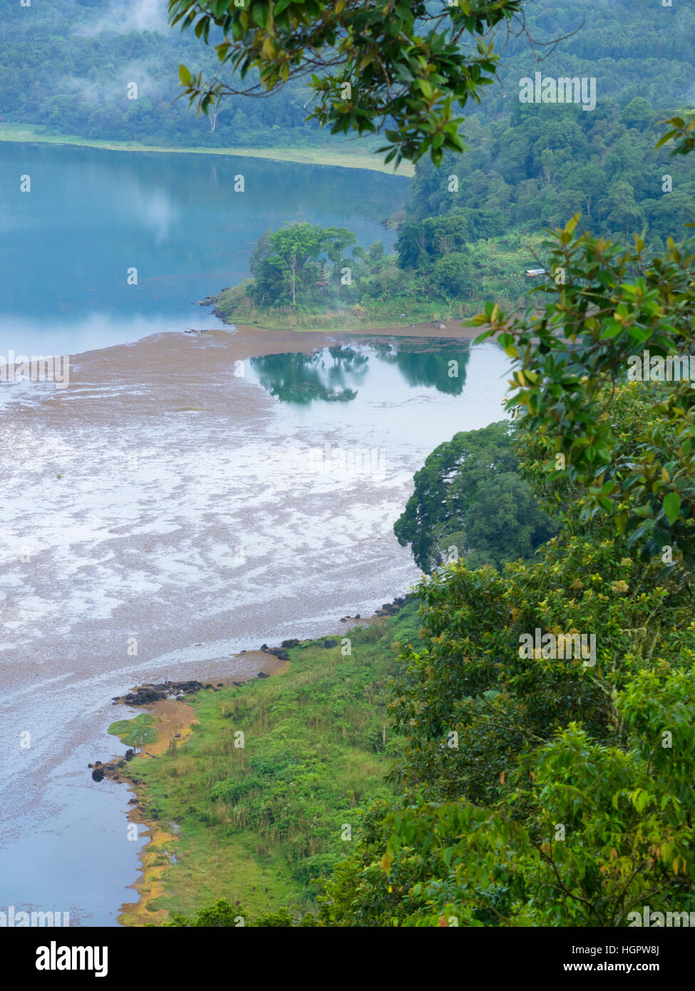 Blick auf die Twin Lakes in Bali Stock Photo