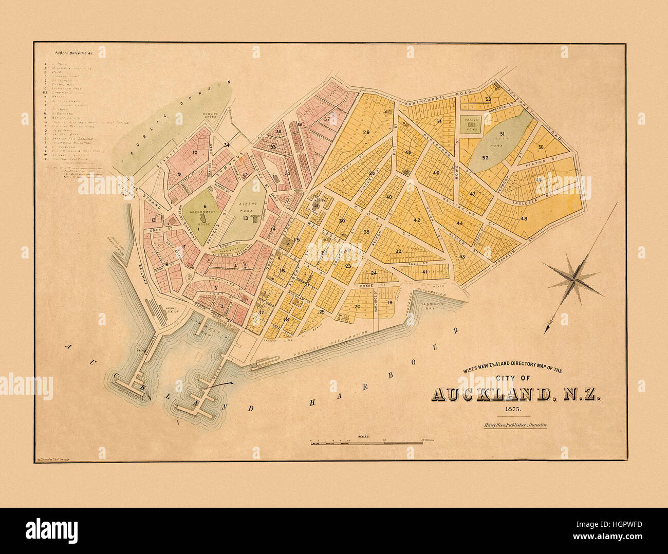 Auckland map hires stock photography and images Alamy
