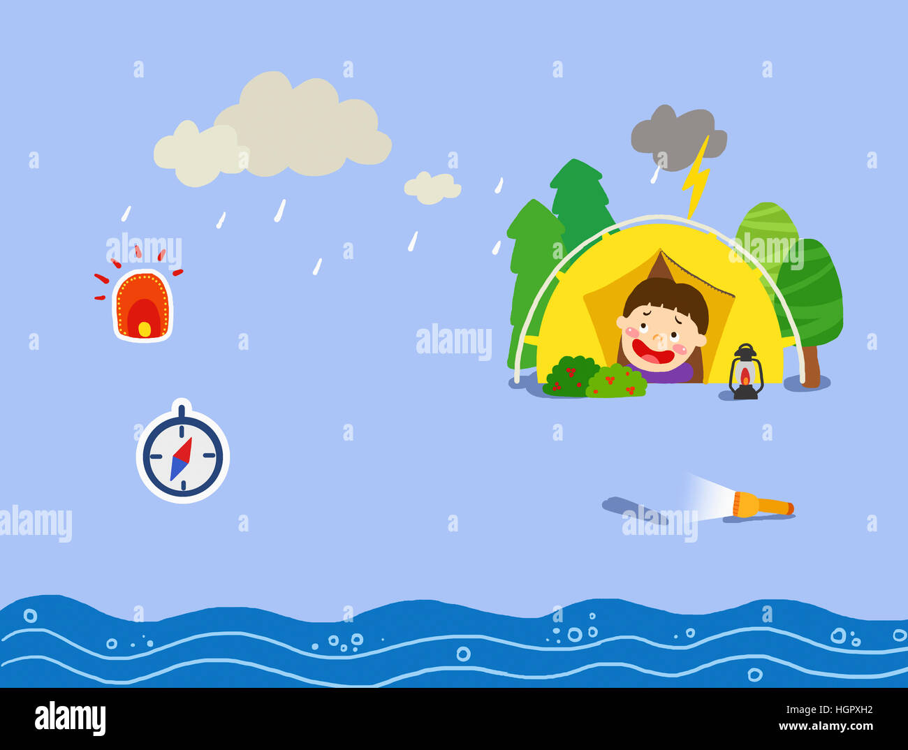 Campaign of camping security Stock Photo Alamy