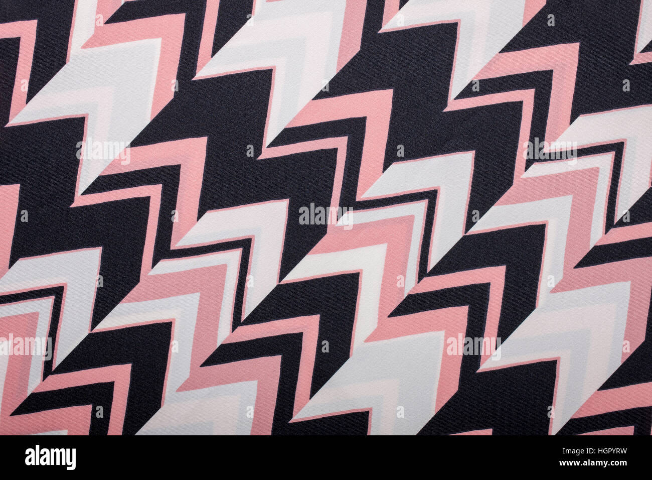Close up of fabric with consecutive zigzag patterns Stock Photo Alamy