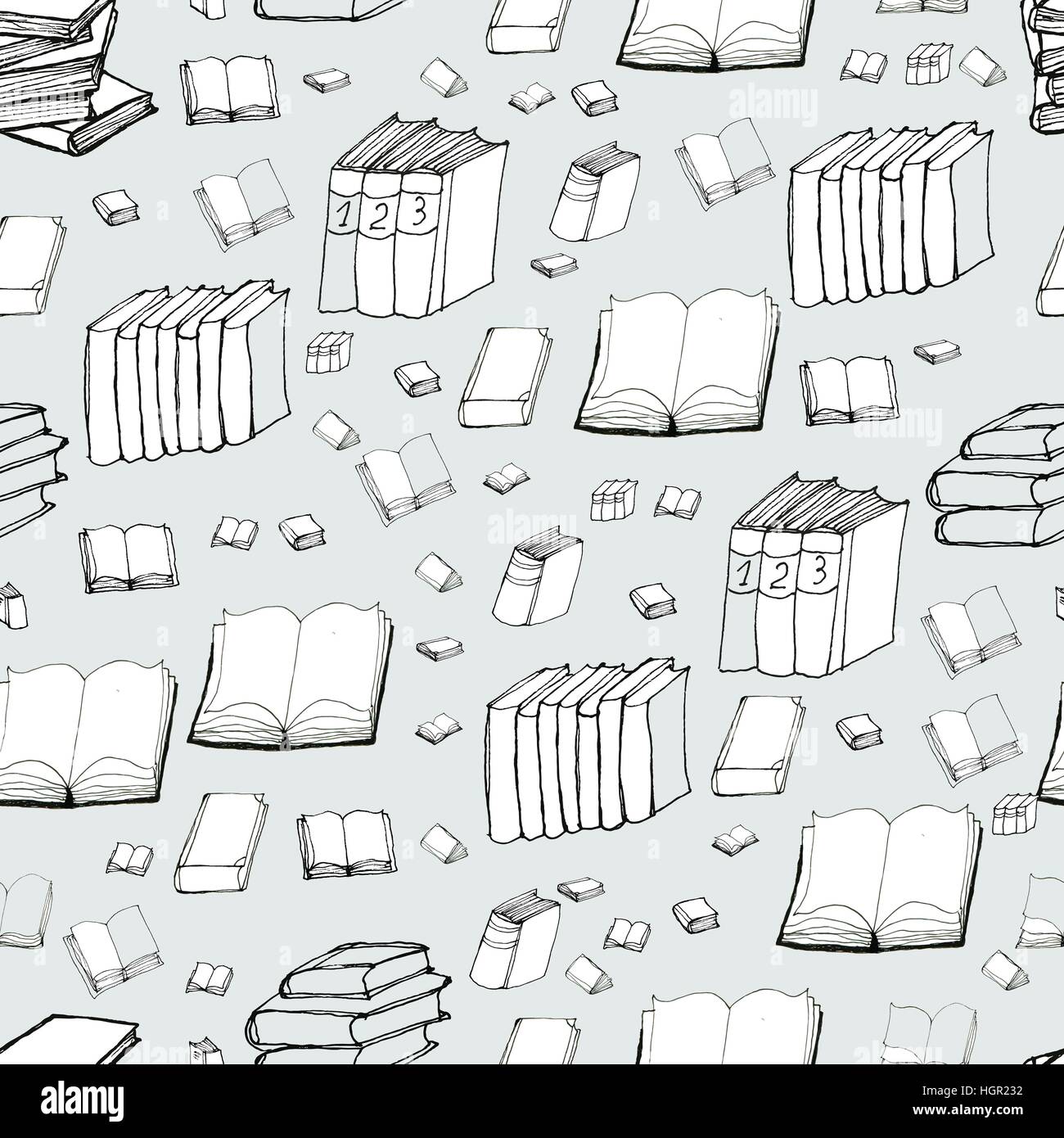 Seamless pattern with books Stock Vector Image & Art - Alamy