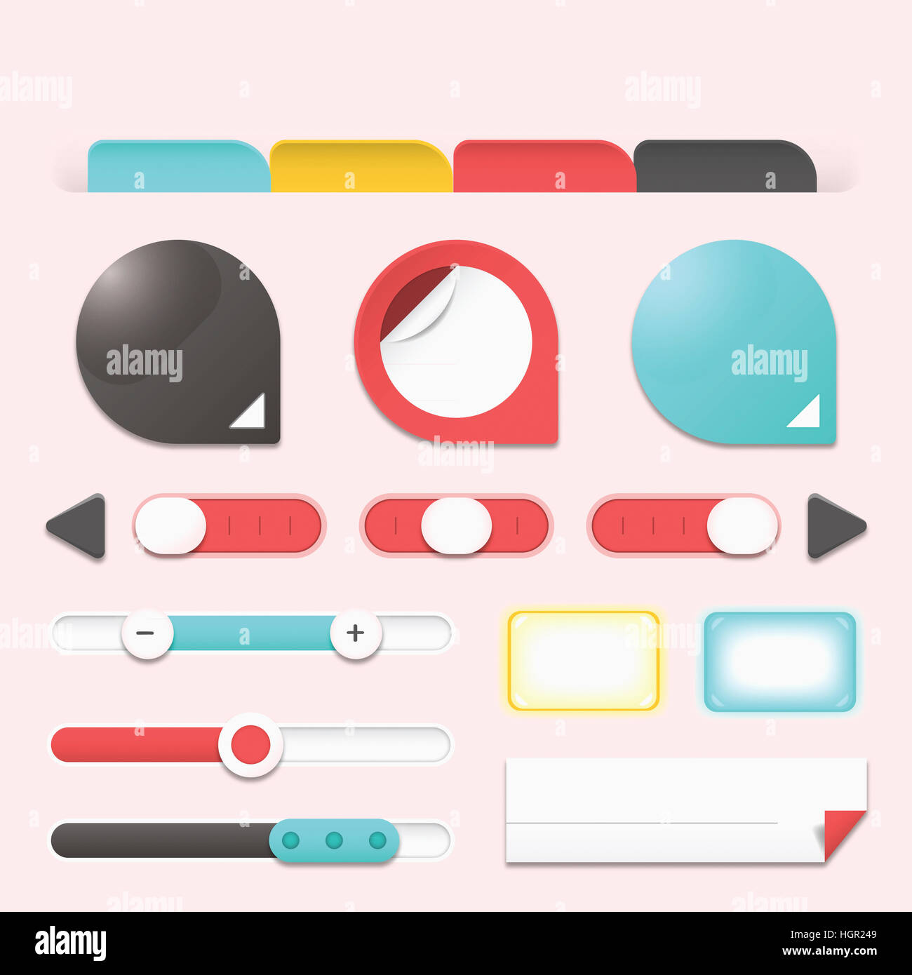 Various elements of UI Stock Photo - Alamy