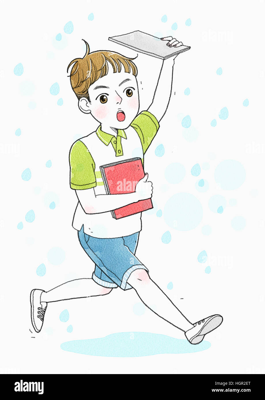 rain running man