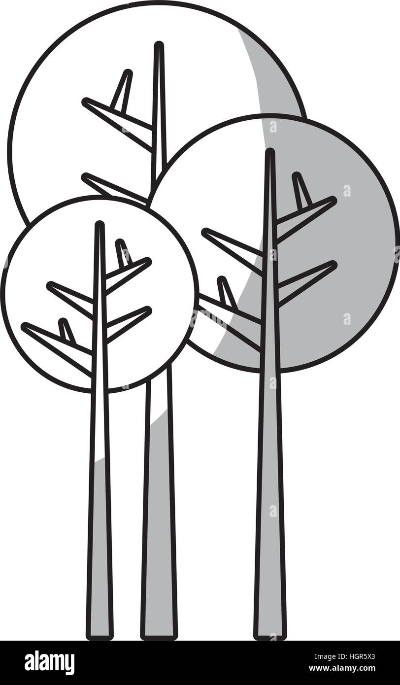 Trees icon over white background. vector illustration Stock Vector ...
