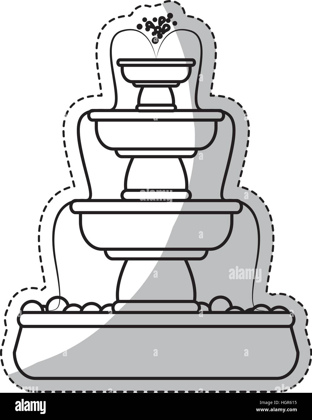 water fountain icon over white background. vector illustration Stock