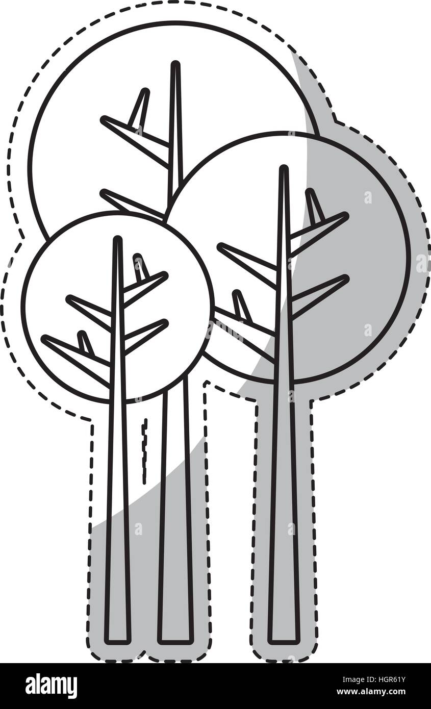 Trees icon over white background. vector illustration Stock Vector ...