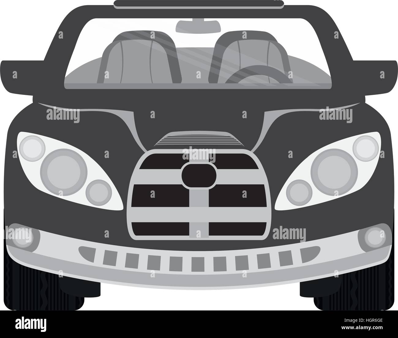 convertible car frontview icon image vector illustration design Stock ...