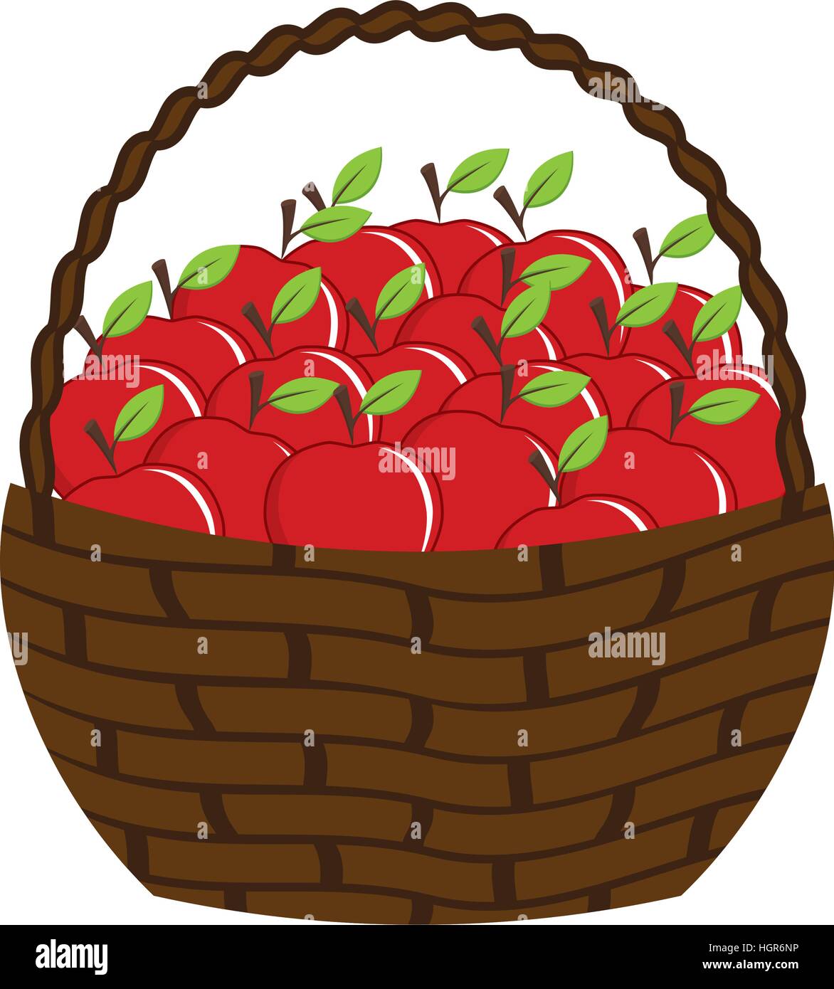 apple basket icon image vector illustration design Stock Vector Image