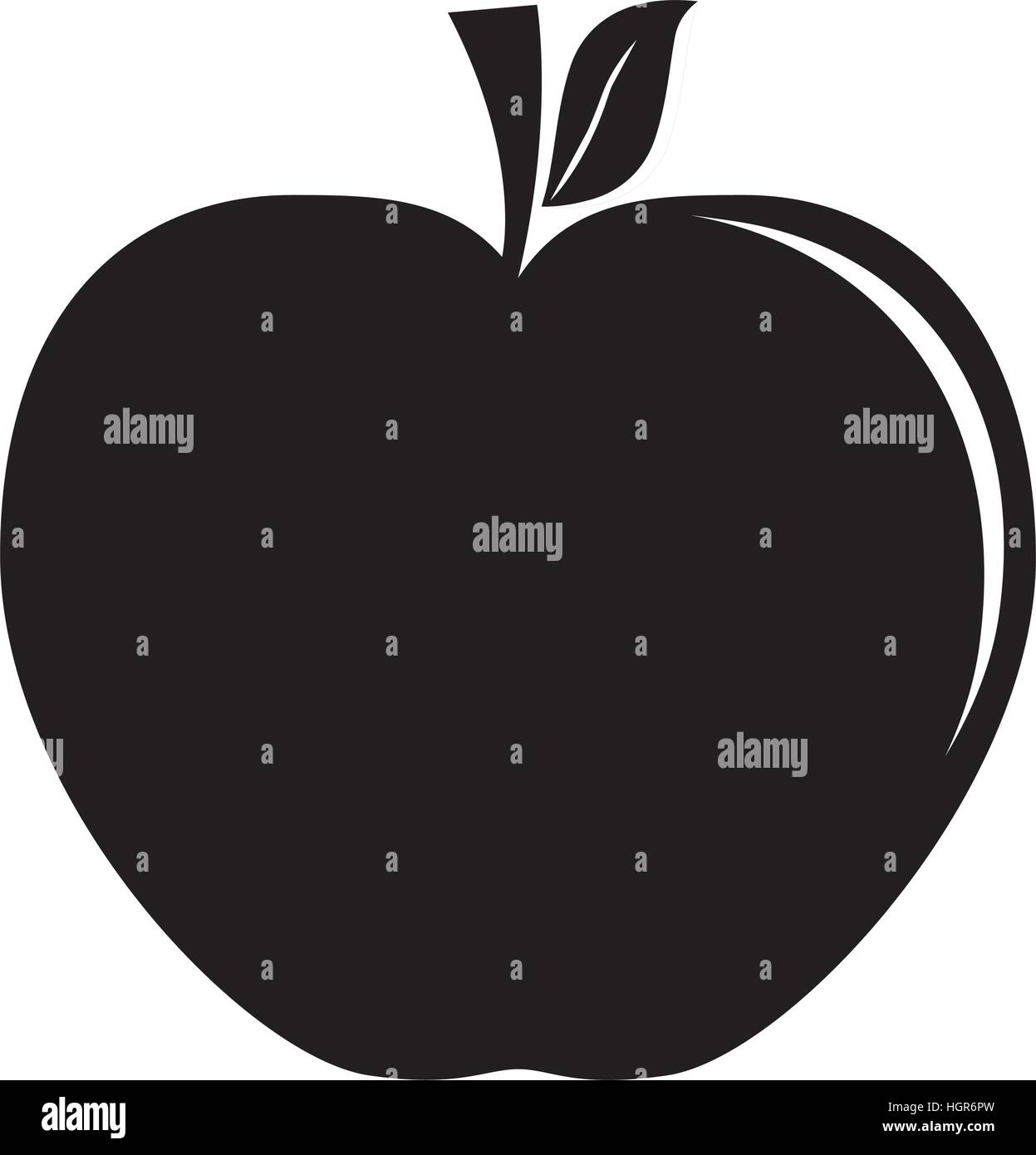 black and white apple icon image vector illustration design Stock ...