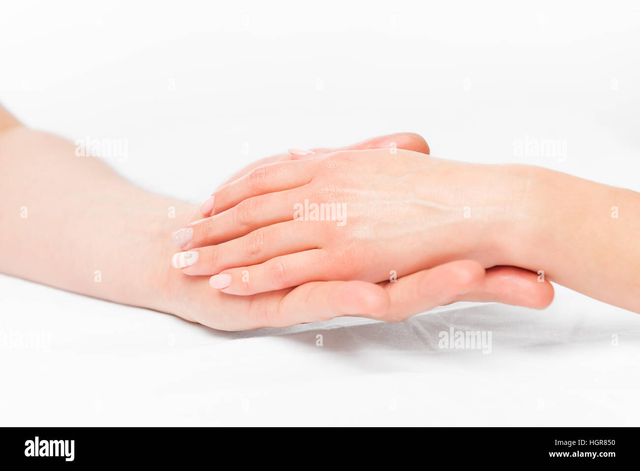 Professional hand massage in salon, close up hands Stock Photo Alamy