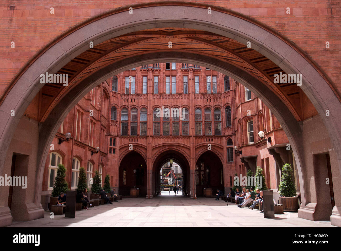 Arch in the Prudential Assurance Building, Holborn, London Stock Photo