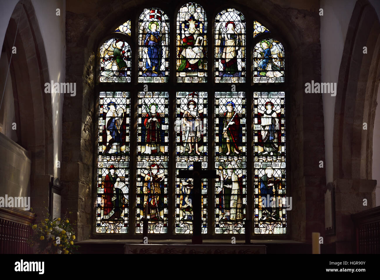 St Andrew's church interior, Dent village, Cumbria, Yorkshire Dales National Park, England, UK. Stock Photo