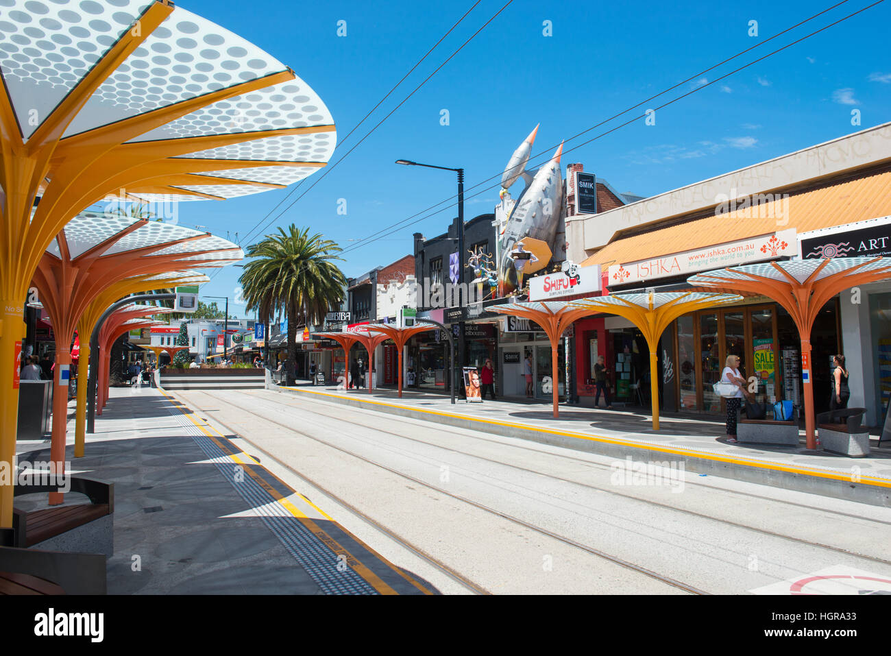 Acland Street in St Kilda, Melbourne Victoria Australia Stock Photo Alamy