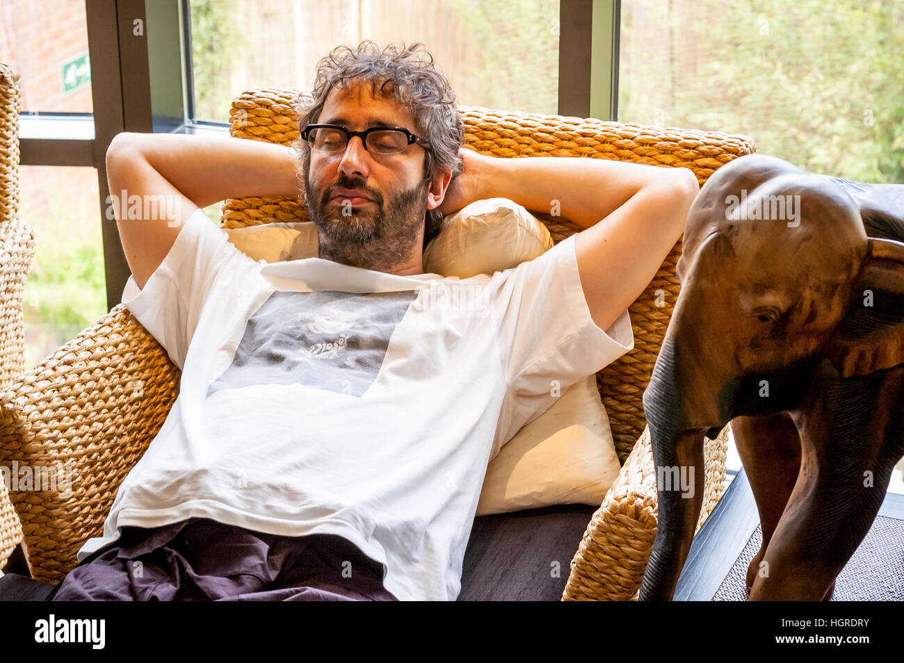 Actor, comedian and writer David Baddiel, at SenSpa, in the New Forest