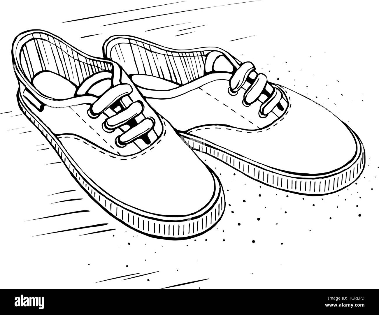 Cartoon sneaker Black and White Stock Photos & Images - Alamy