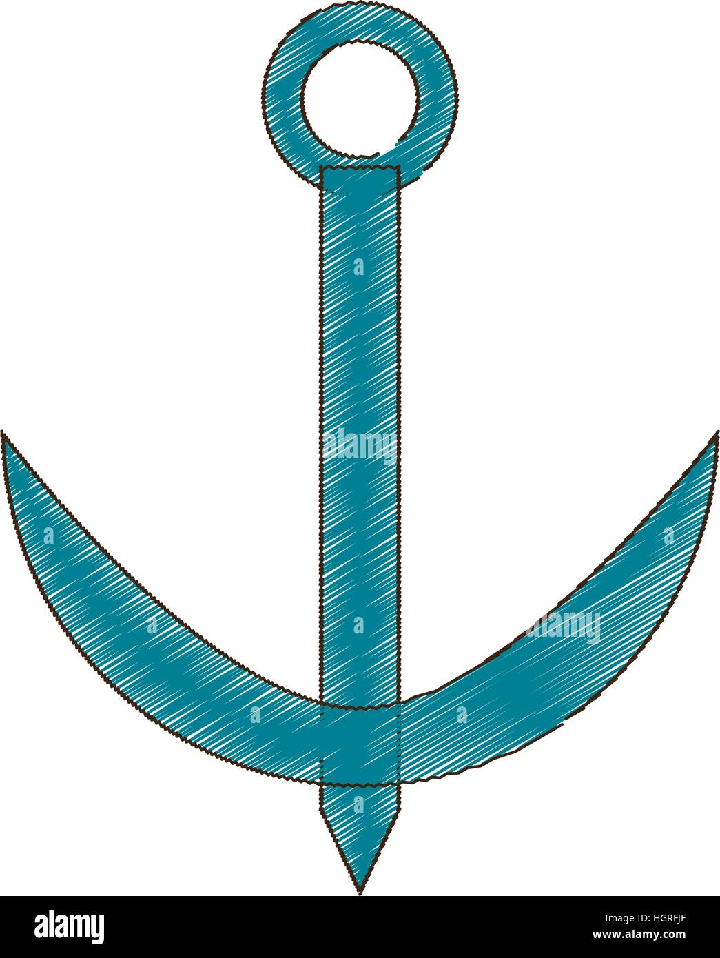 drawing anchor nautical travel maritime vector illustration eps 10
