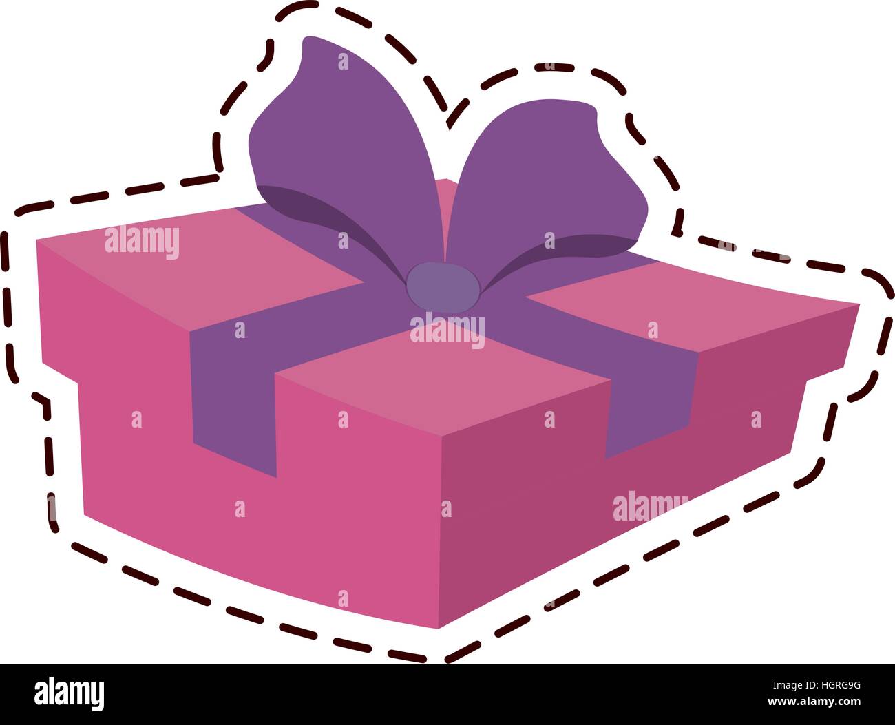 Wrapped Box Vector Silver wrapped box isolated Stock Vector Images - Alamy