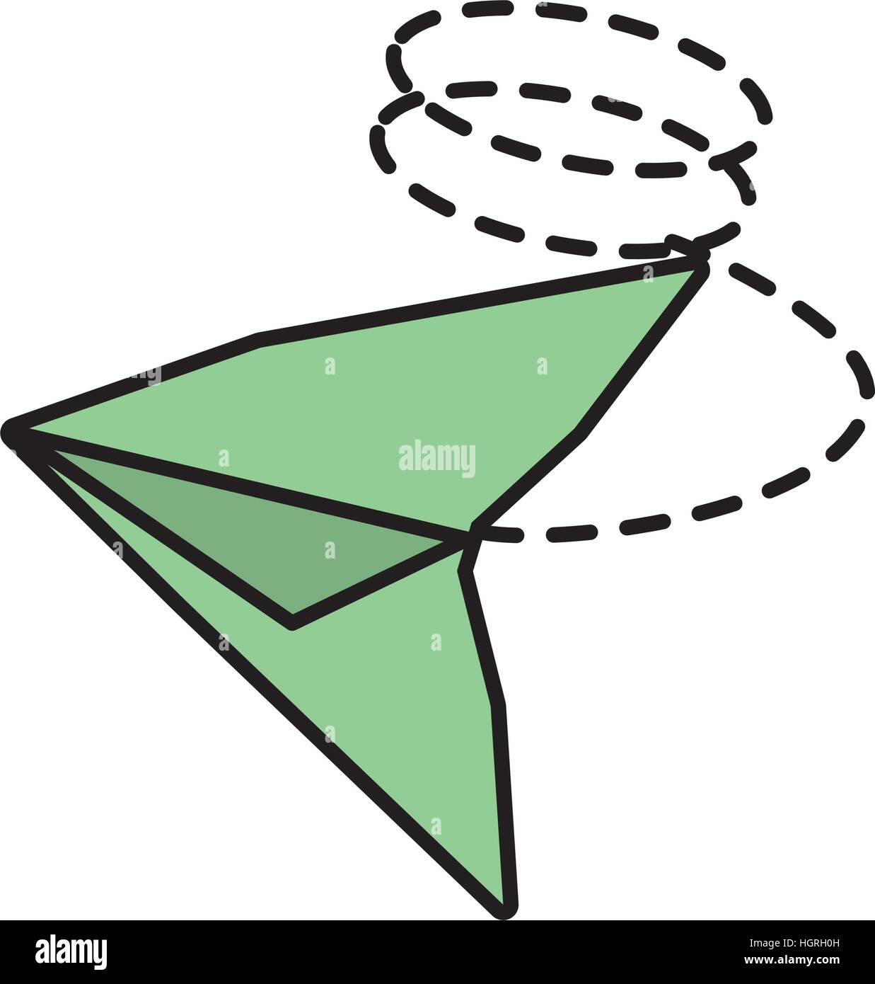 paper aircraft launch route fly line dotted vector illustration eps 10 ...
