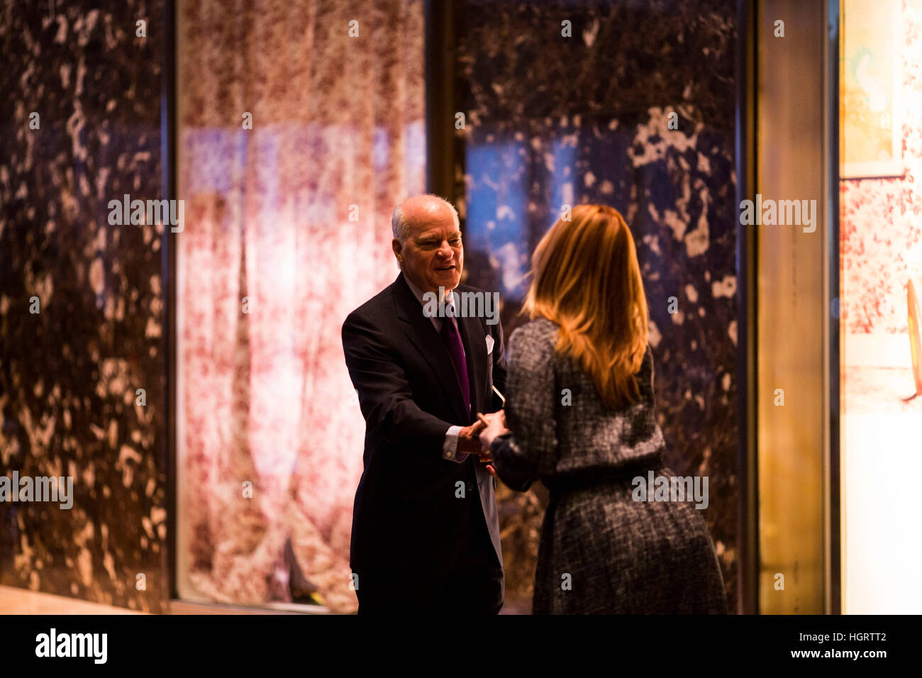 Henry Kravis (cofounder of KKR) arrives at Trump Tower in Manhattan