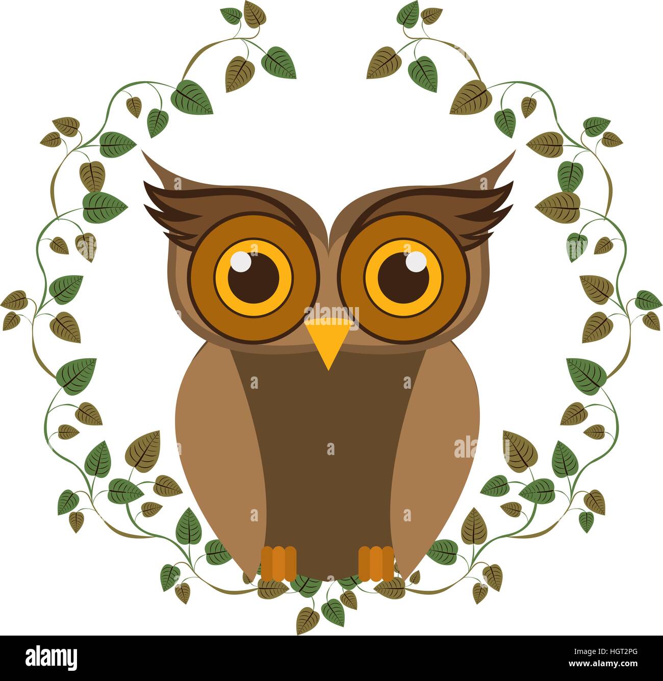owl cartoon icon bird animal and nature theme isolated design