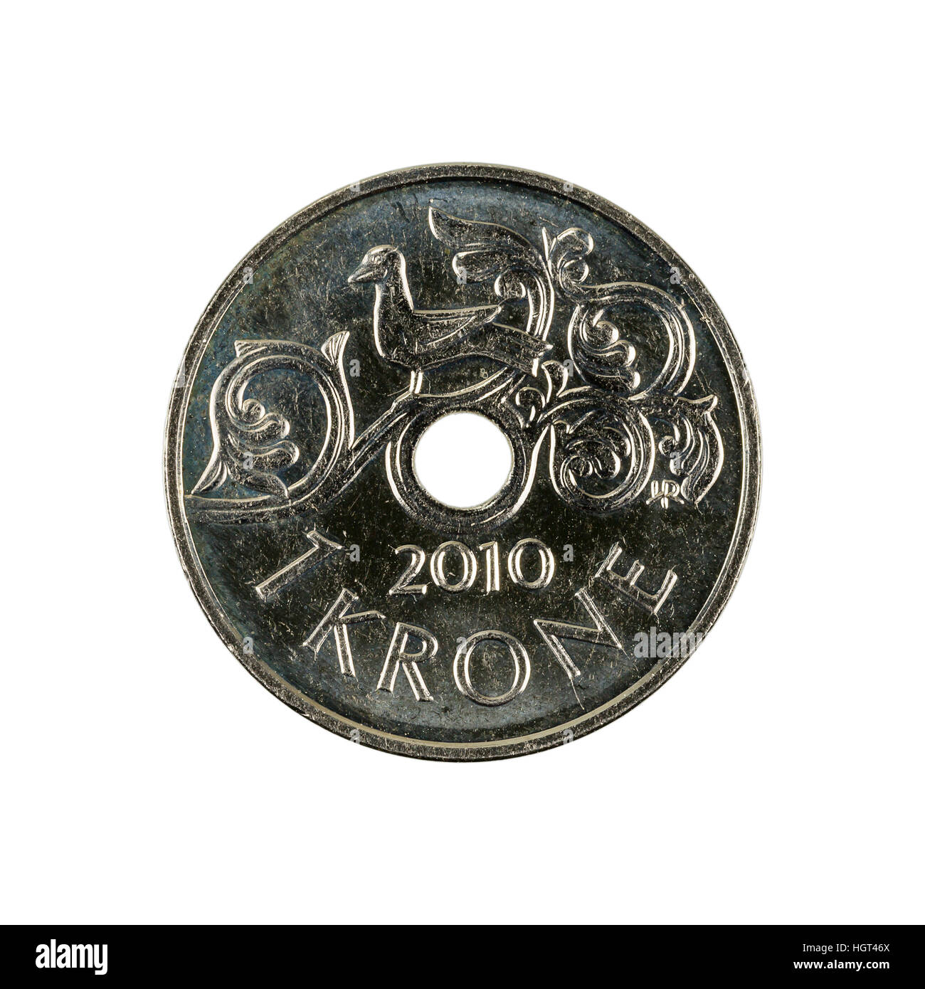 Norwegian krone coin hi-res stock photography and images - Alamy