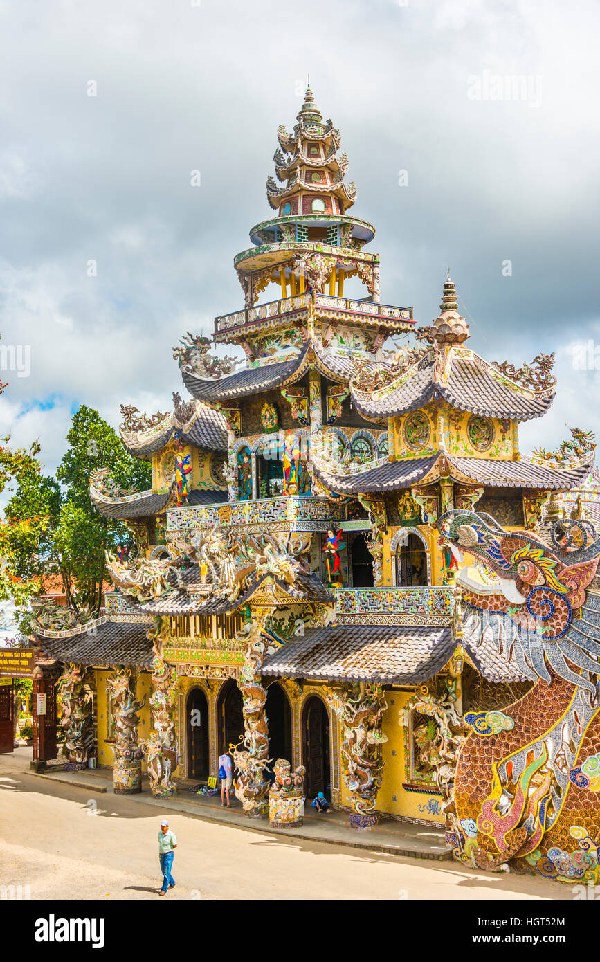 Linh Phuoc Pagoda, Đà Lạt, Lâm Đồng Province, Vietnam Stock Photo