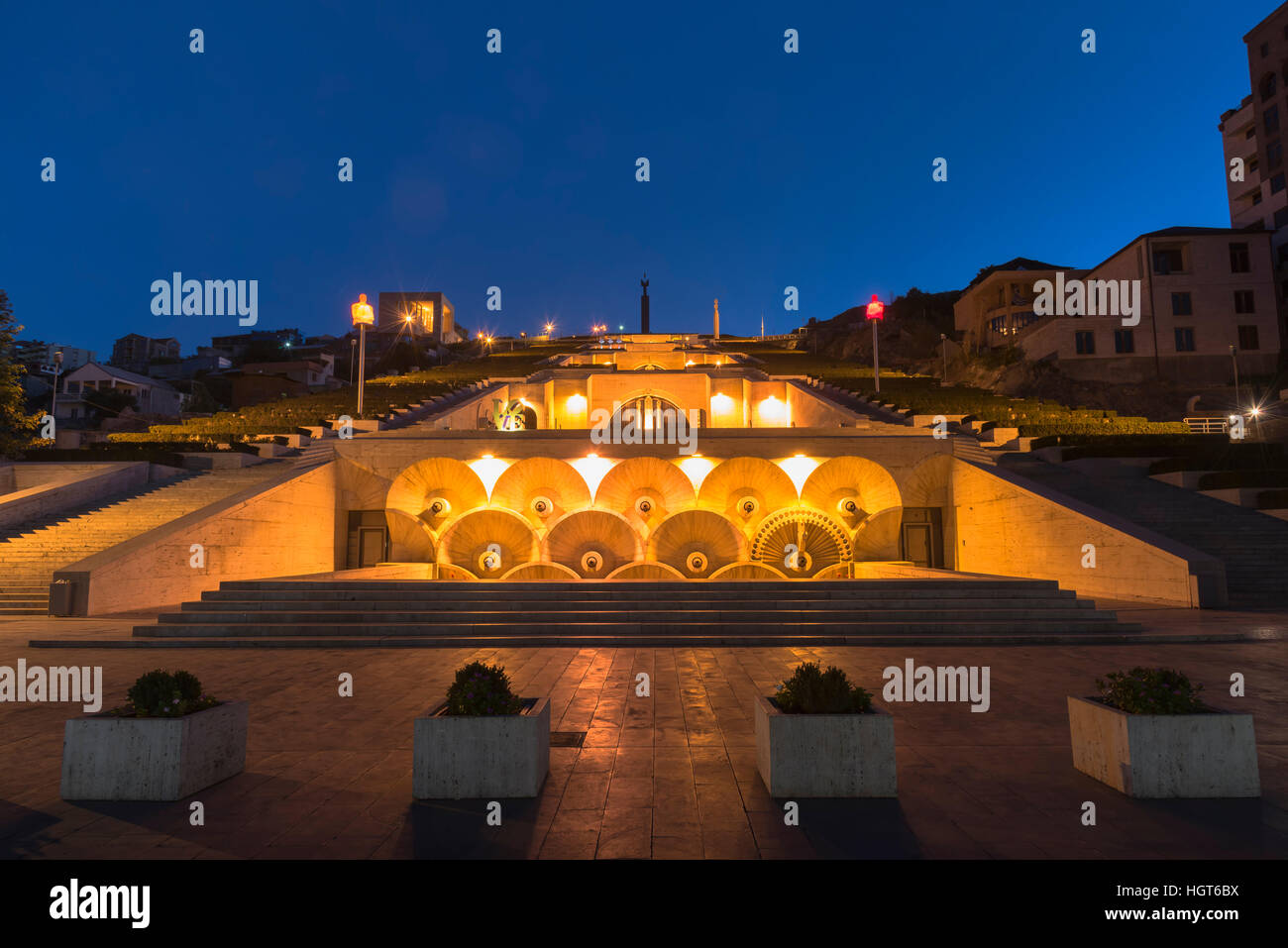 Yerevan Cascade at dawn, Armenia, Middle East, Asia Stock Photo Alamy