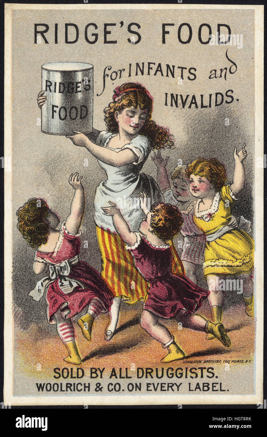 Ridge's Food for infants and invalids [front] Food Trade Card Stock