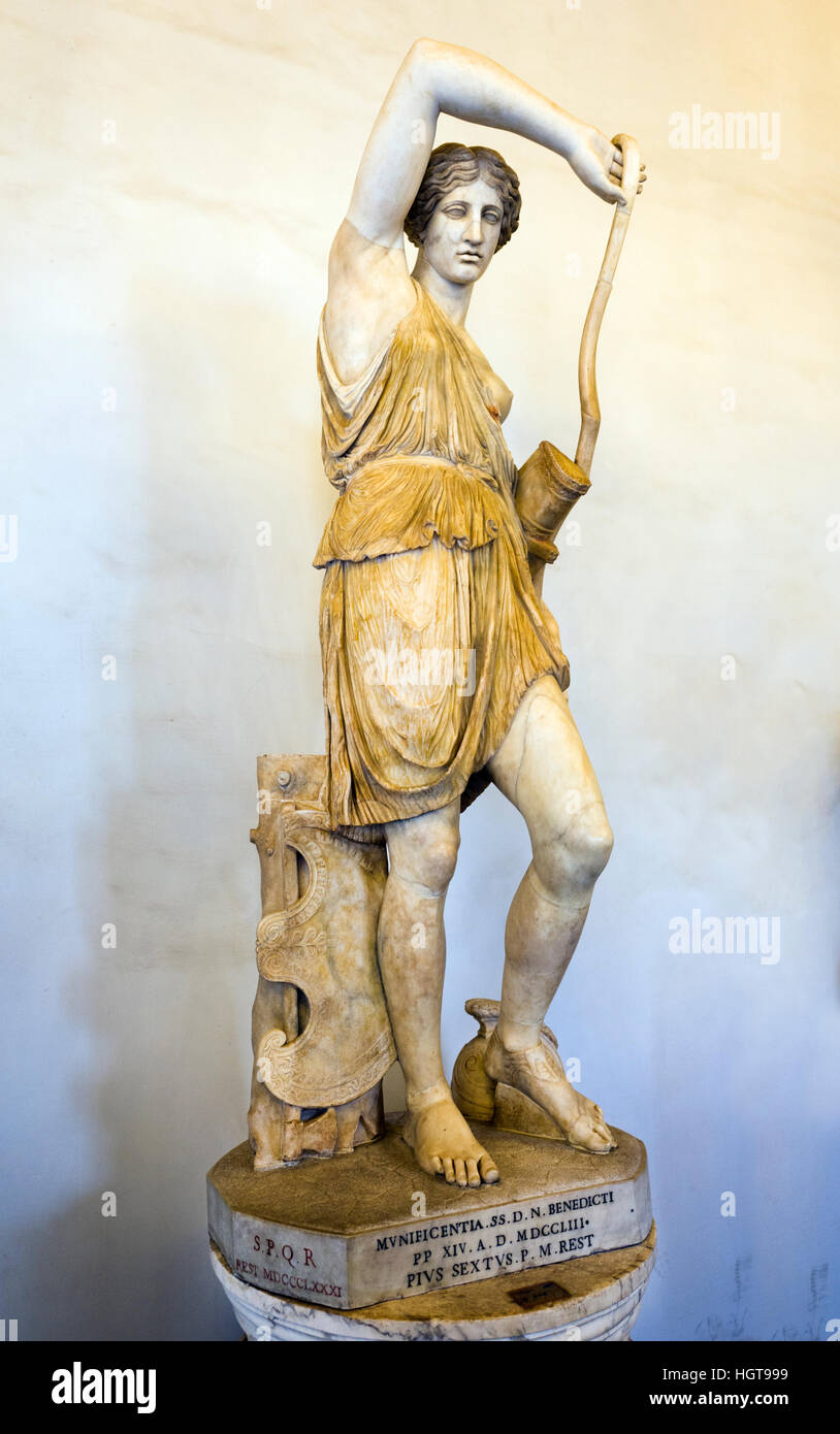 Statue of Wounded Amazon in Capitoline Museum in Rome Stock Photo