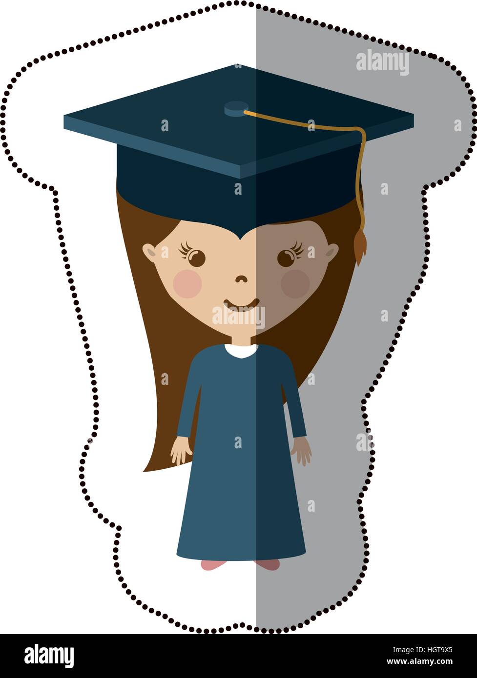 Isolated girl with graduation cap design Stock Vector Image & Art Alamy