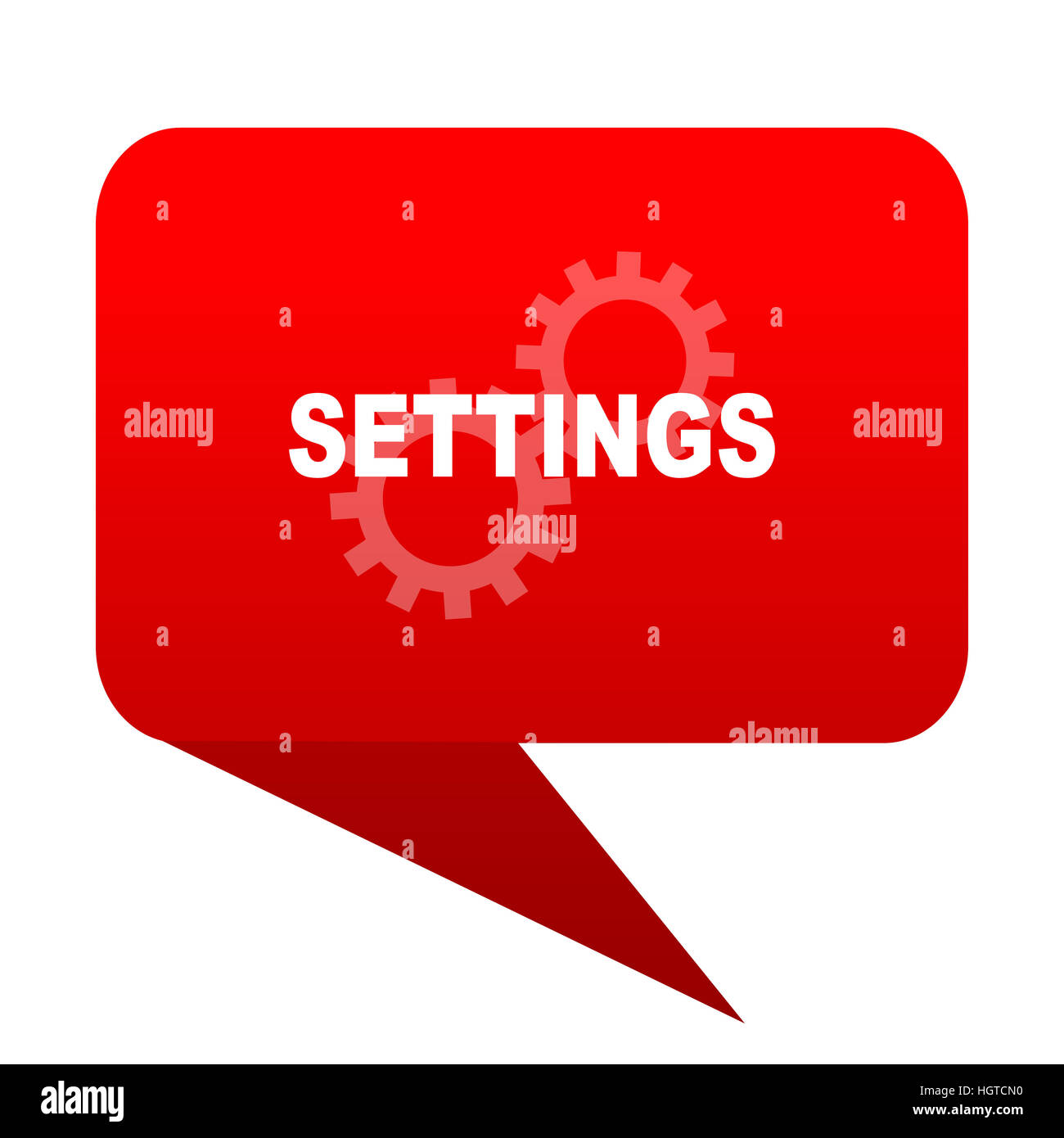 settings bubble red icon Stock Photo Alamy