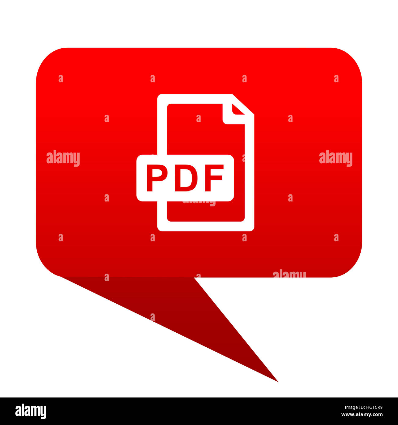 pdf file bubble red icon Stock Photo - Alamy