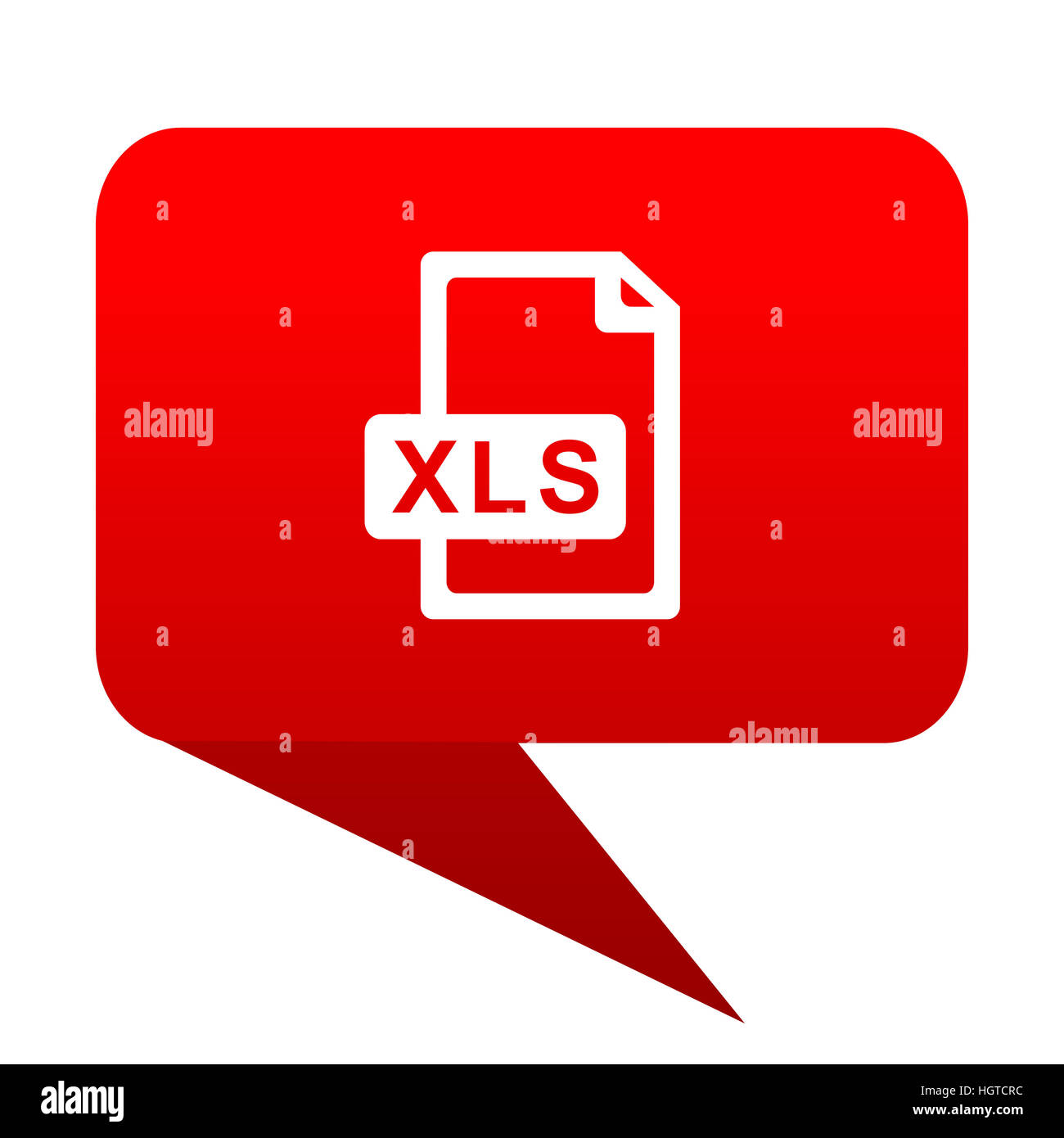 xls file bubble red icon Stock Photo - Alamy