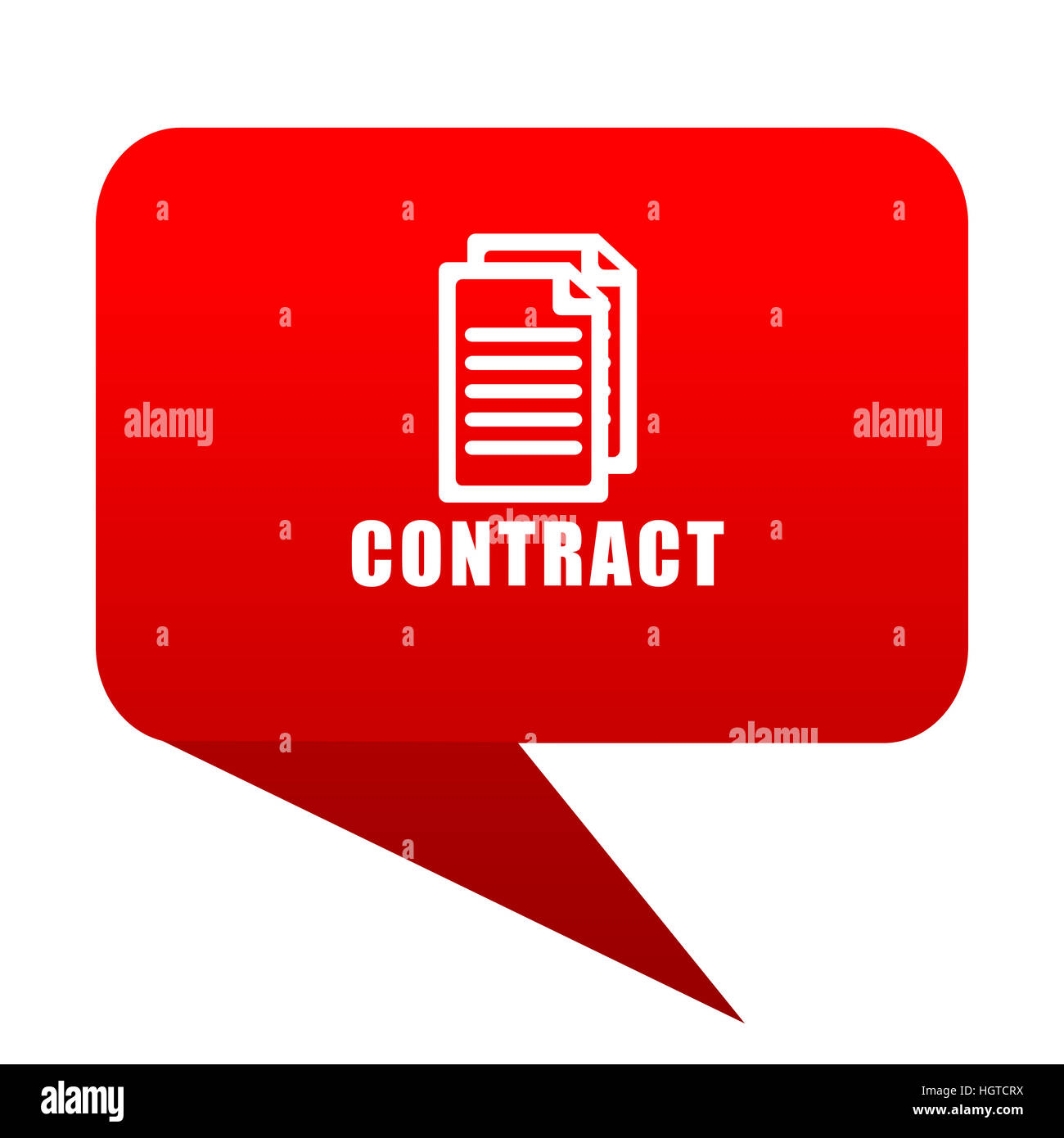 contract bubble red icon Stock Photo - Alamy