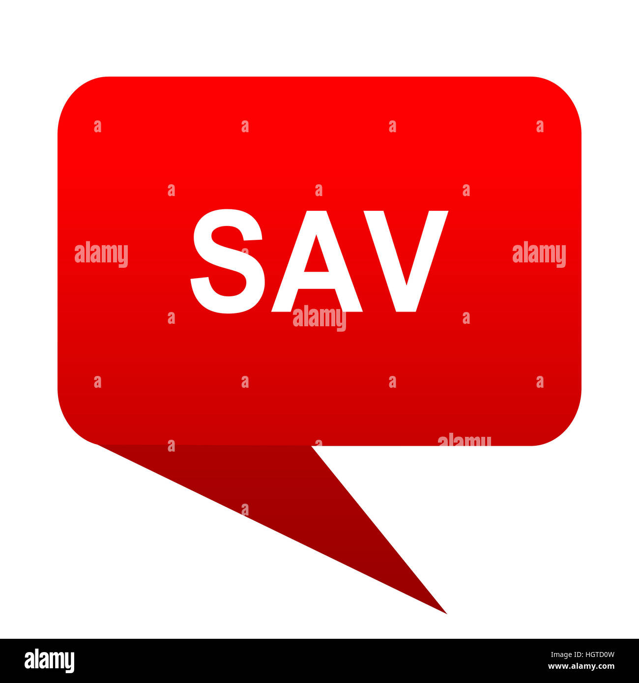 sav bubble red icon Stock Photo