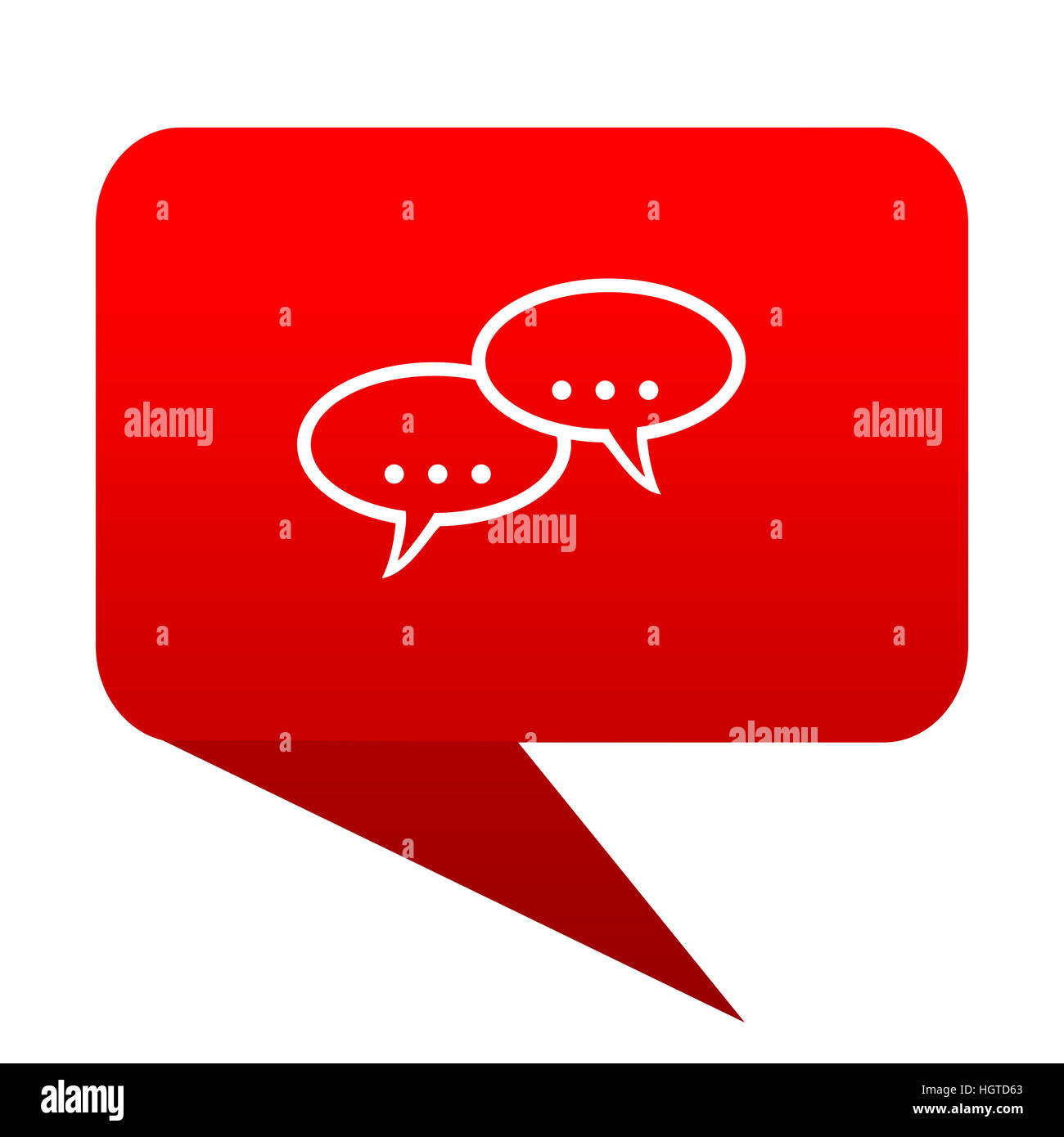 forum bubble red icon Stock Photo - Alamy