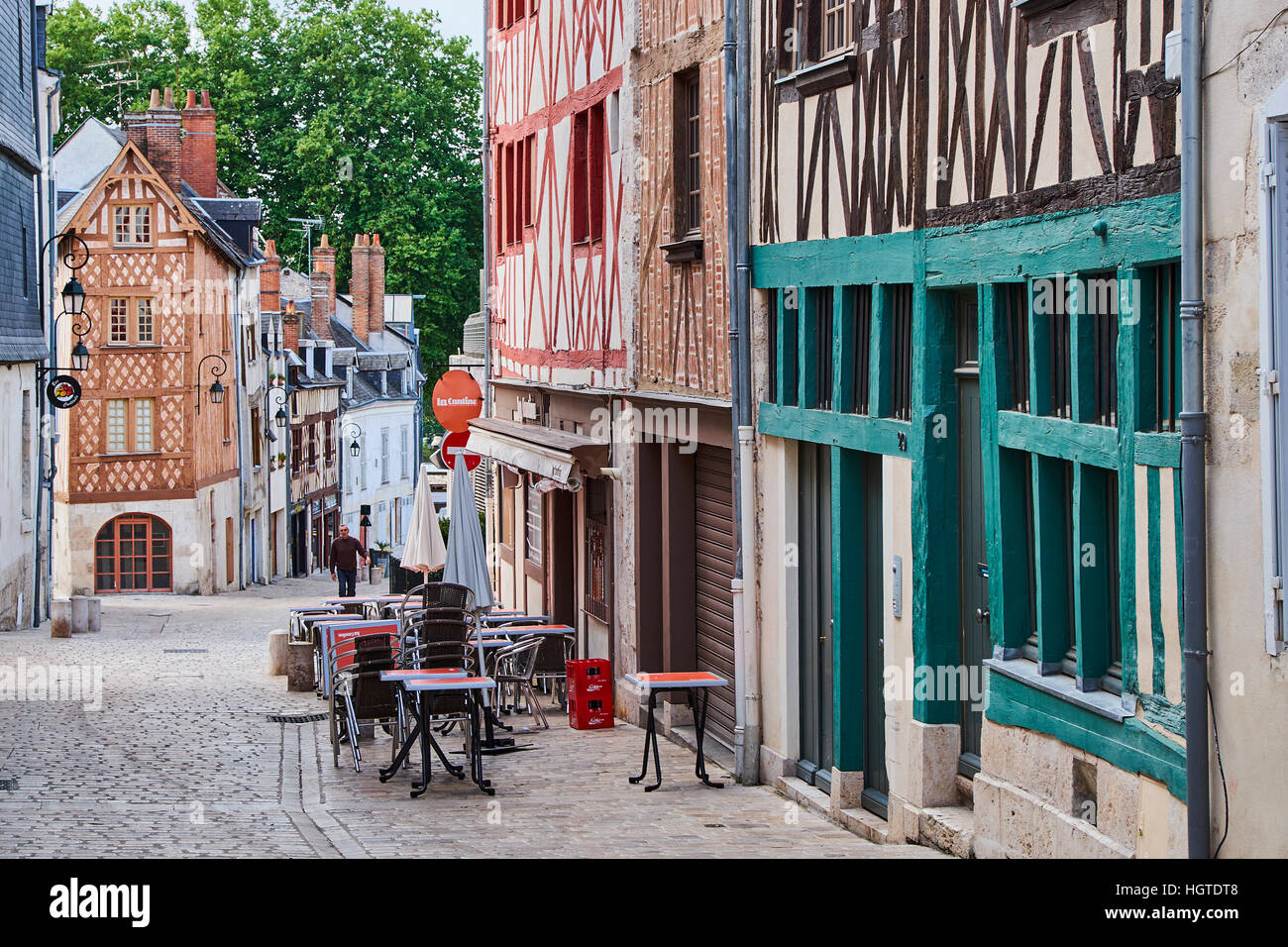 France, Loiret, Orleans, rue de la Poterne Stock Photo Alamy