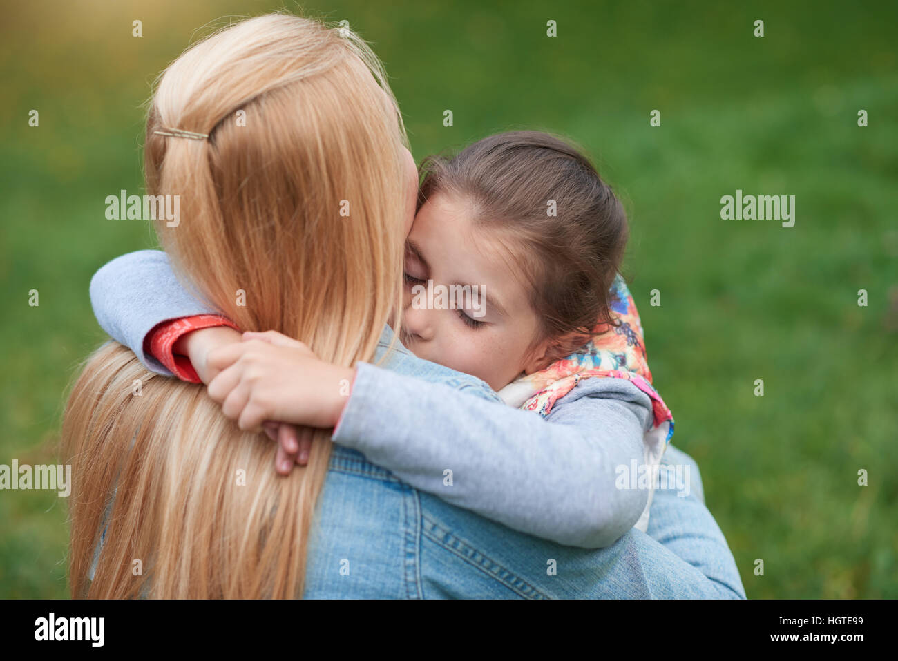 Bond between mother and daughter Stock Photo