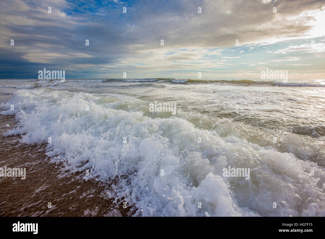 Surf at Nauset Light Beach in the Cape Cod National Seashore in Eastham ...