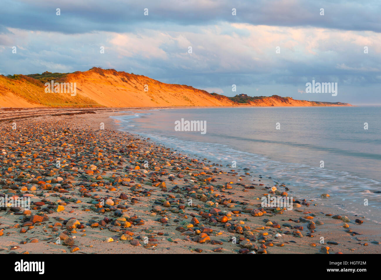 Low tide on Duck Harbor Beach in Wellfleet, Massachusetts Stock Photo