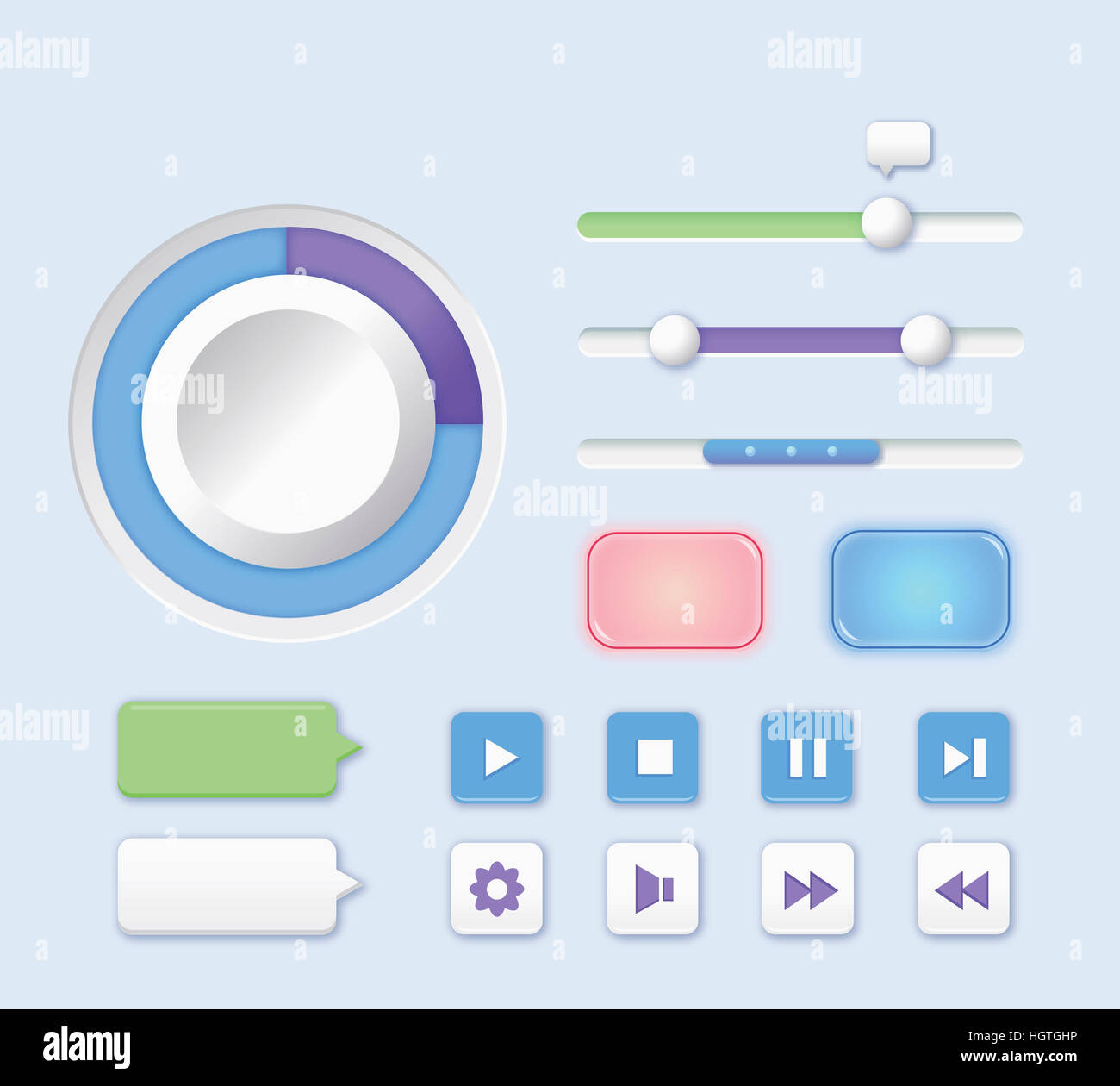 Various UI buttons Stock Photo - Alamy