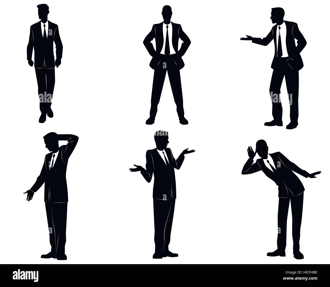 Vector illustration of a six businessmen set Stock Vector Image & Art ...