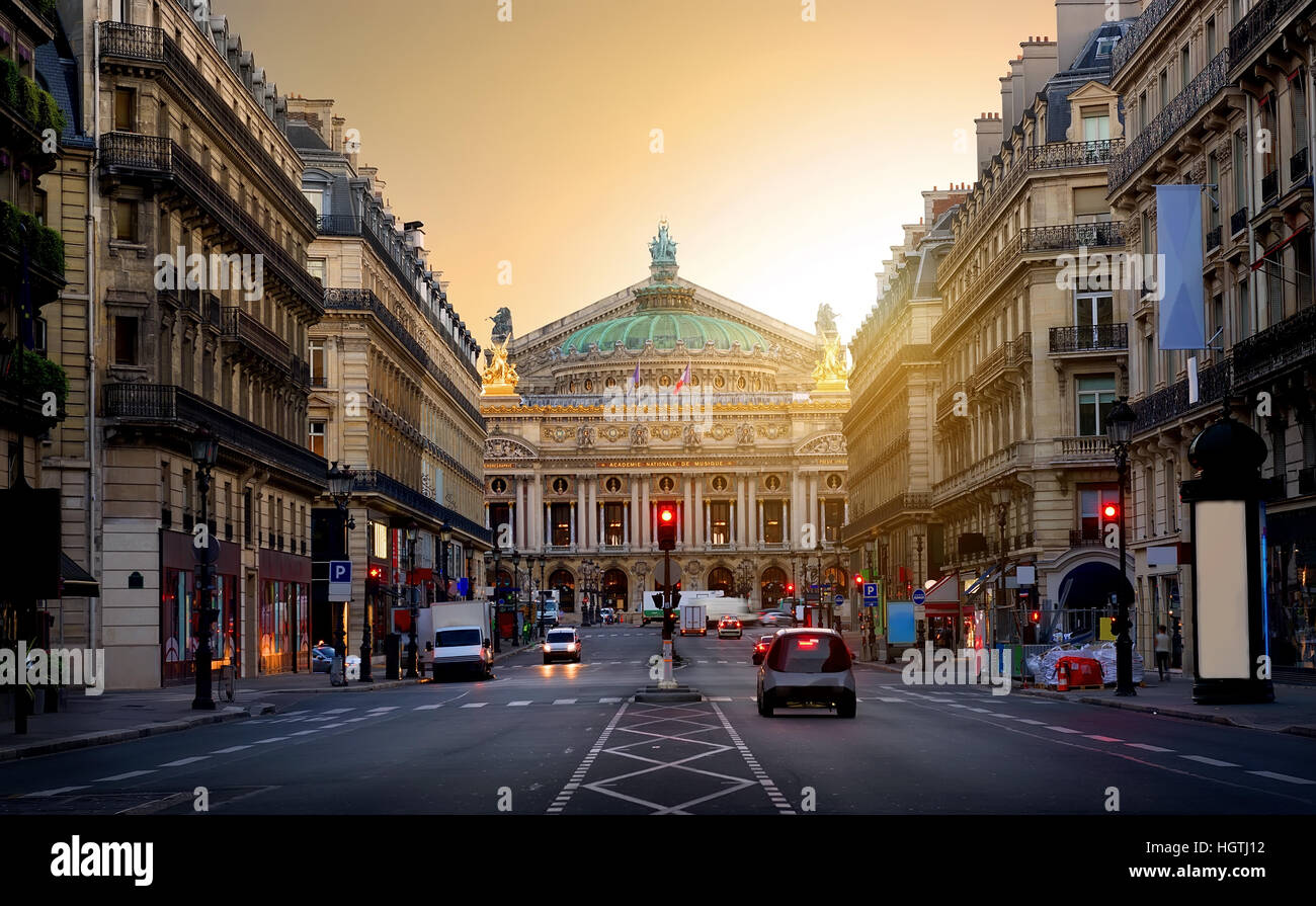 Majestic building of Grand Opera in Paris, France Stock Photo