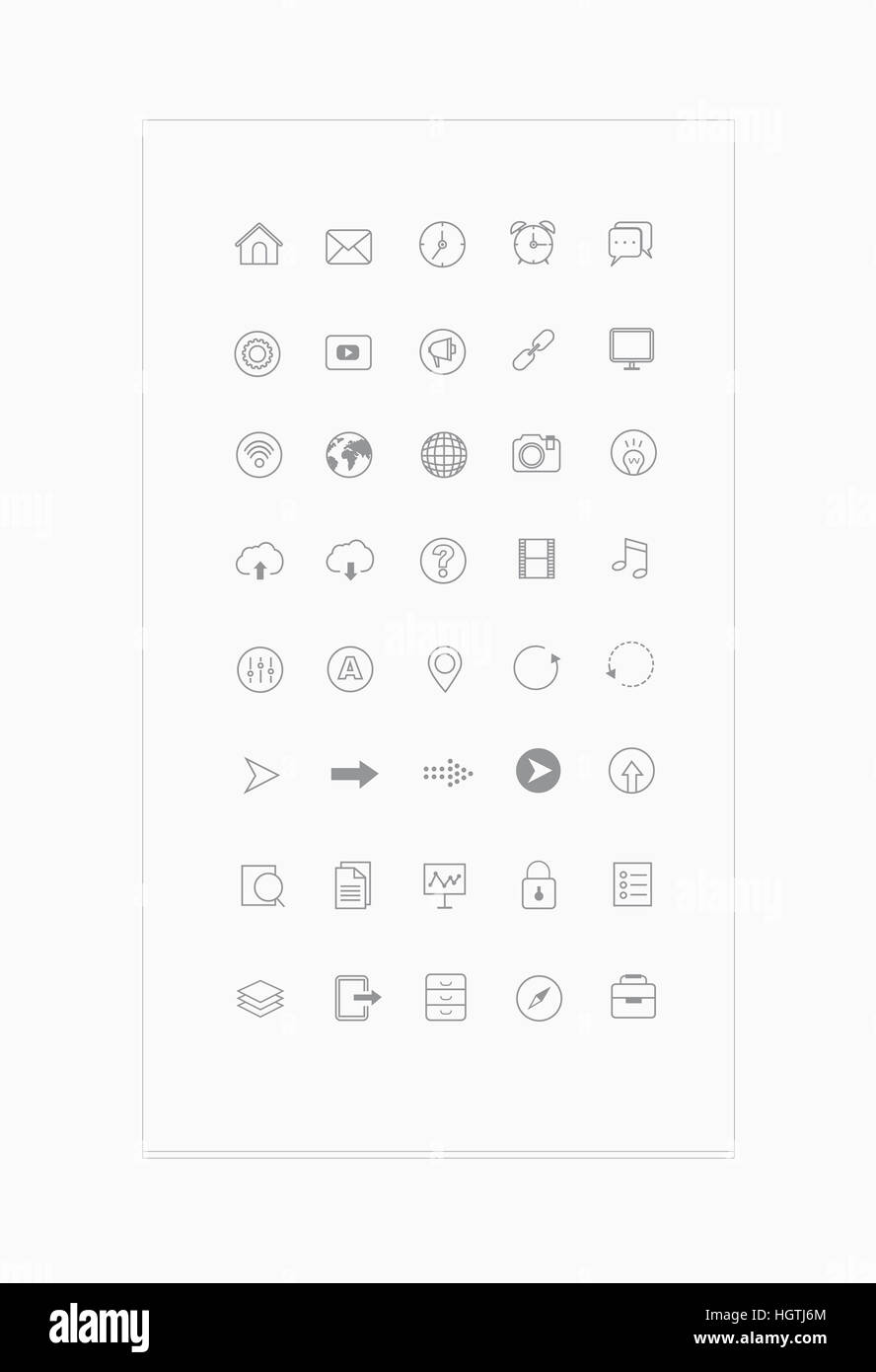Set of various line icons Stock Photo - Alamy